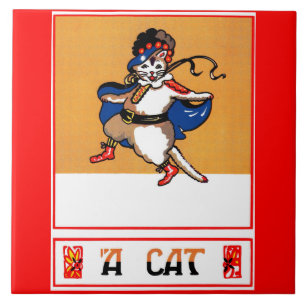 Azulejo De Cerâmica Um gato