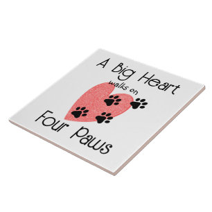 Azulejo De Cerâmica Um grande coração anda em quatro patas - Pet Lover