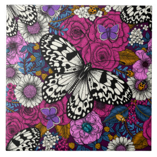 Azulejo De Cerâmica Um jardim II colorido