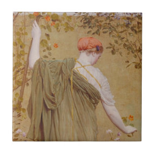 Azulejo De Cerâmica Um Jardim por Albert Joseph Moore, Retrato Antigo