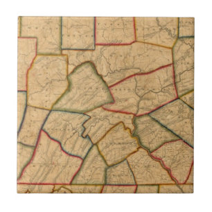 Azulejo De Cerâmica Um mapa do estado de Pensilvânia