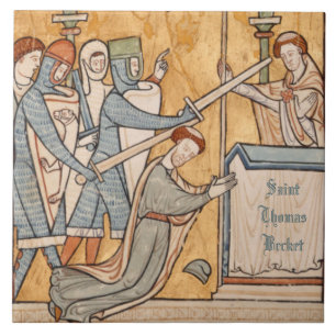 Azulejo De Cerâmica Um Mártico de Ruas. Thomas Becket na Arte