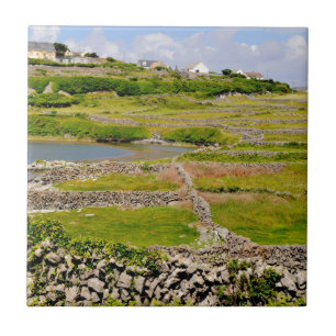 Azulejo De Cerâmica Um muro de pedra irlandês