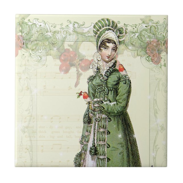 Azulejo De Cerâmica Um Noel Alegre (Frente)