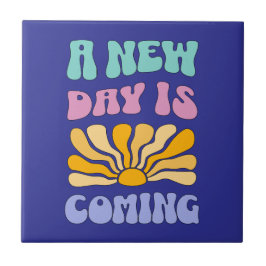 Azulejo De Cerâmica Um Novo Dia Está Chegando