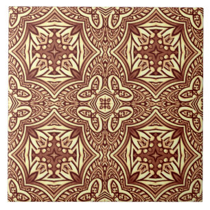 Azulejo De Cerâmica Um padrão clássico marrom vintage único 