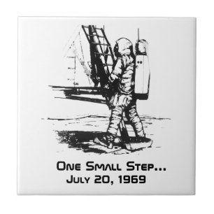 Azulejo De Cerâmica Um pequeno passo Apollo 11 Landing