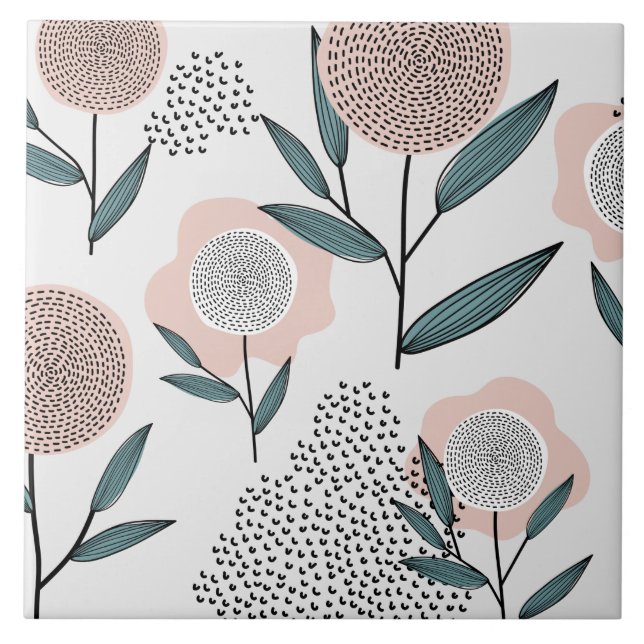 Azulejo De Cerâmica Um rosa (Frente)