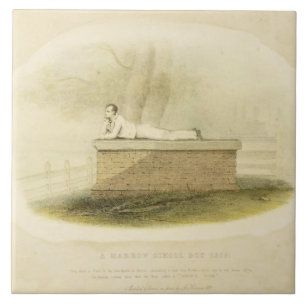 Azulejo De Cerâmica Um senhor Byron do menino de escola da grade