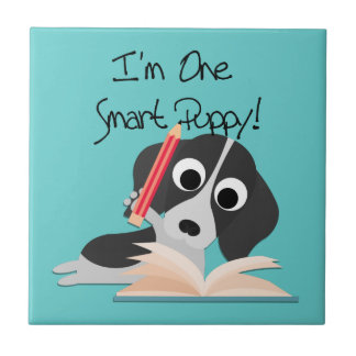 Azulejo De Cerâmica Um Smart Puppy