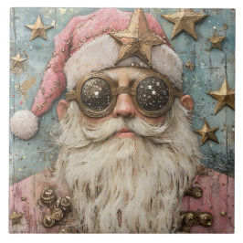 Azulejo De Cerâmica Um Steampunk Santa Claus