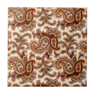 Azulejo De Cerâmica Um teste padrão 2 de Paisley do vintage