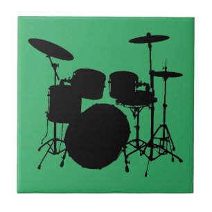 Azulejo De Cerâmica Um tributo de Eterno à música - Silhueta do kit de