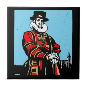 Azulejo De Cerâmica Um Yeoman Warder ou Beefeater