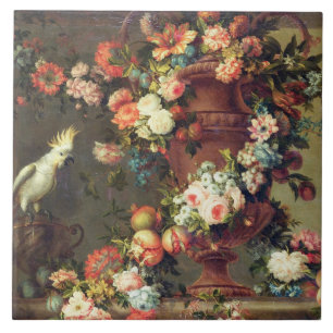 Azulejo De Cerâmica Uma abundância de fruta e de flores