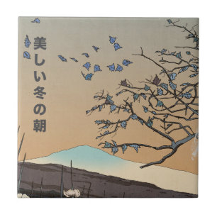 Azulejo De Cerâmica Uma Bela Paisagem de Inverno
