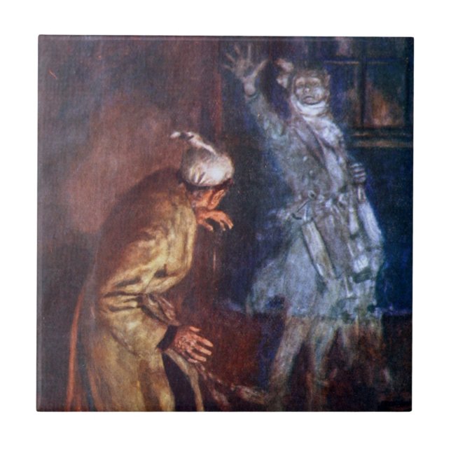 Azulejo De Cerâmica Uma canção de Natal: Fantasma de Marley (Frente)