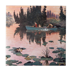 Azulejo De Cerâmica Uma captura fina por John Clymer