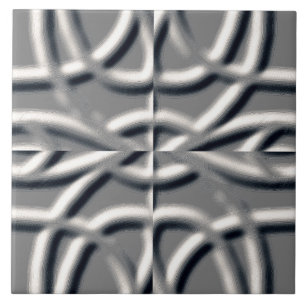 Azulejo De Cerâmica Uma cinza de prata única incorporando a arte cláss