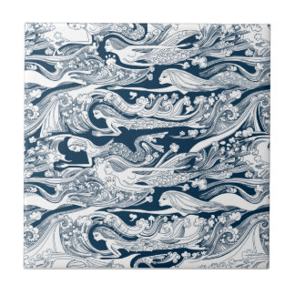 Azulejo De Cerâmica Uma escola da natação das sereias perto