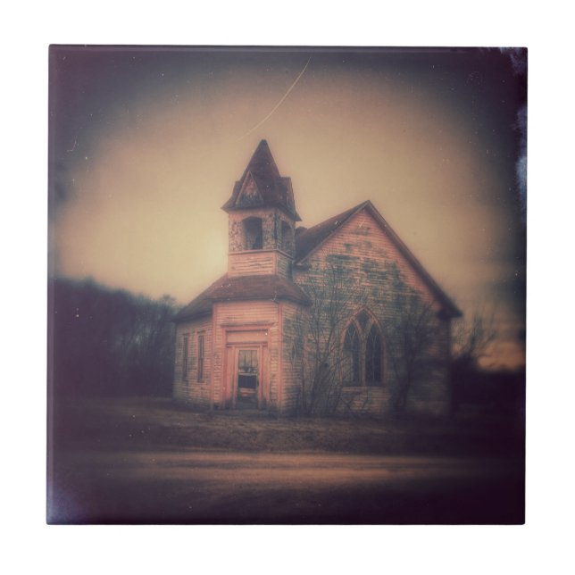 Azulejo De Cerâmica Uma Igreja Abandonada (Frente)