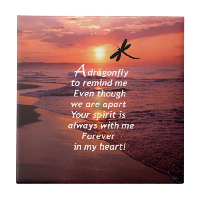 Azulejo De Cerâmica Uma libélula para lembrar-me (Frente)