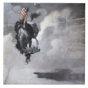Azulejo De Cerâmica “Uma Nuvem de Poeira” Arte Ocidental por NC Wyeth