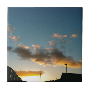 Azulejo De Cerâmica Uma rua coroada com estrelas