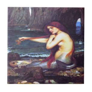Azulejo De Cerâmica Uma Sereia John William Waterhouse