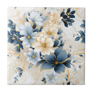 Azulejo De Cerâmica Uma Série de Design Floral de Casamento 12