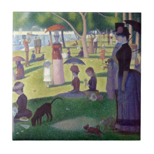 Azulejo De Cerâmica Uma tarde de domingo em La Grande Jatte por Seurat