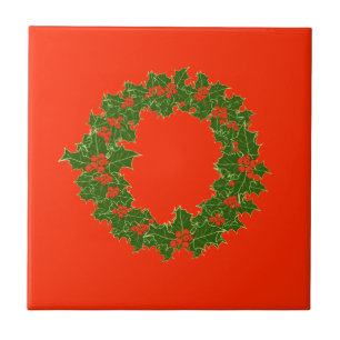 Azulejo De Cerâmica Uma Terra de Natal Muito Feliz