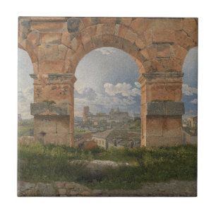 Azulejo De Cerâmica Uma Vista através de Três Arcos do Coliseu