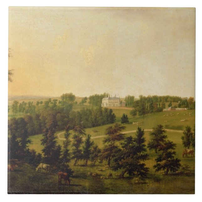 Azulejo De Cerâmica Uma vista do parque de Tapeley, Instow, Devon (Frente)