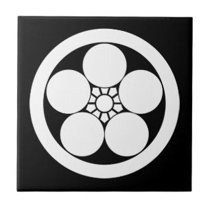 Azulejo De Cerâmica  Umebachi estilo flor de ameixa em círculo