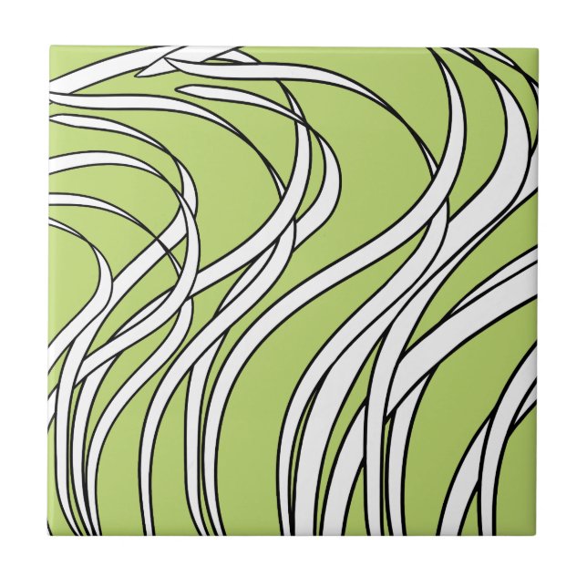 Azulejo De Cerâmica Underwater  Wave lime green (Frente)