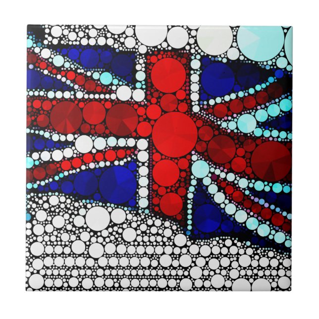 Azulejo De Cerâmica União Moderna Jack British Flag (Frente)
