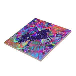 Azulejo De Cerâmica UNICORN DO UNIVERSO multicolor