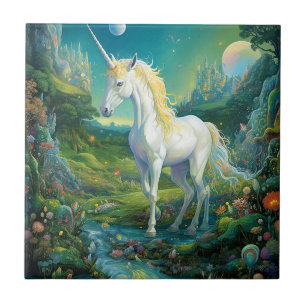 Azulejo De Cerâmica Unicorn Fantasy Art