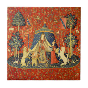 Azulejo De Cerâmica Unicorn Tapestries Lady Legend Medieval