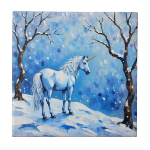 Azulejo De Cerâmica Unicórnio de inverno