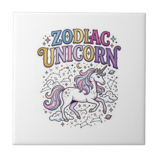 Azulejo De Cerâmica Unicórnio Zodíaco Unicórnio Premium Vetor Mercado