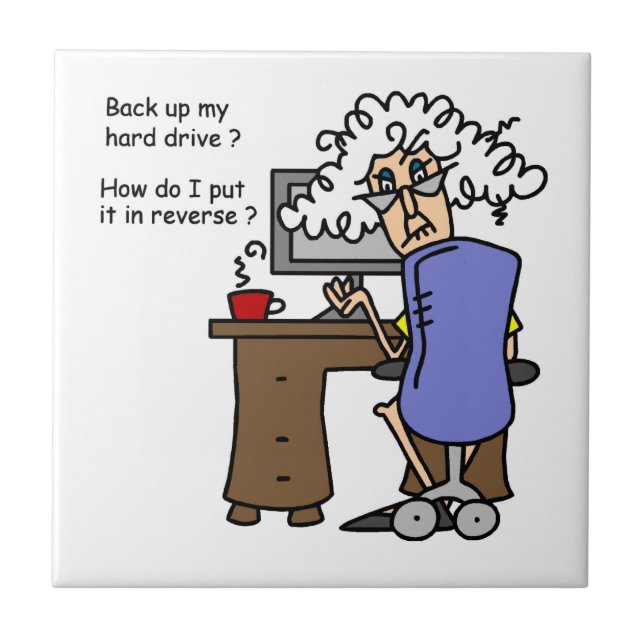 Azulejo De Cerâmica Unidade de duro para trás com Humor (Frente)