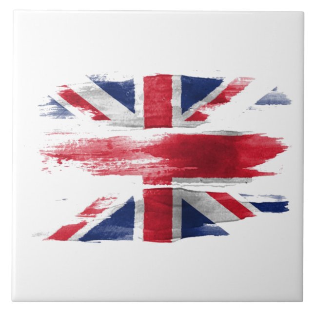 Azulejo De Cerâmica Union Jack grunge (Frente)