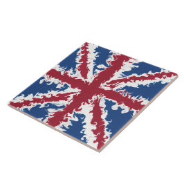Azulejo De Cerâmica Union Jack Liquid Art Artesanato DIY