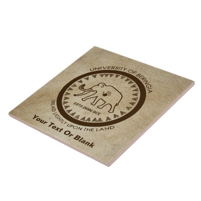 Azulejo De Cerâmica Universidade de Beringia Mammoth (Lateral)