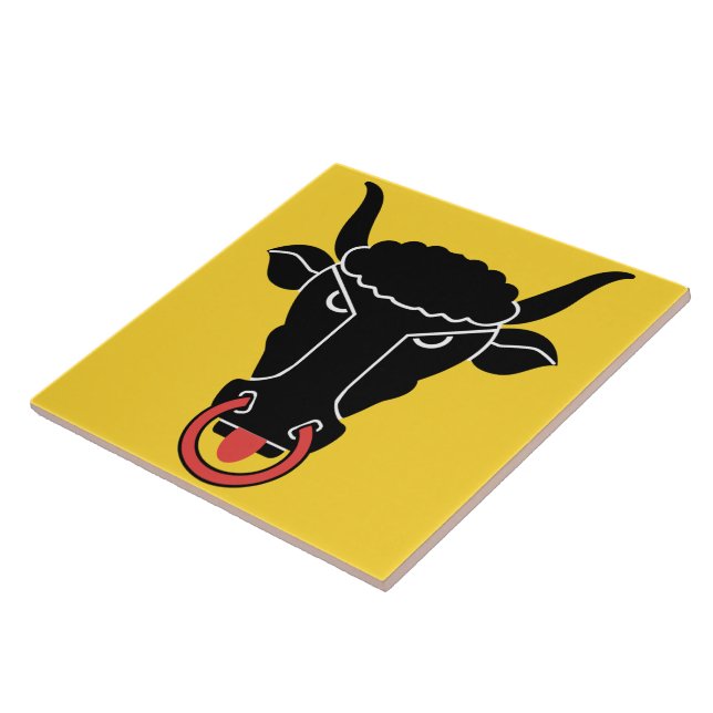 Azulejo De Cerâmica Uri Canton, Switzerland Flag Tile (Lateral)