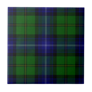 Azulejo De Cerâmica Urquhart tartan Blue xadrez