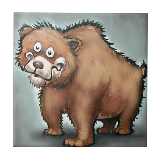 Azulejo De Cerâmica Urso (Frente)