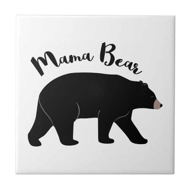 Azulejo De Cerâmica Urso da mamãe (Frente)